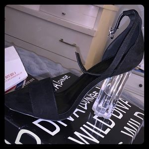 Fashion Nova Black Suede Heels